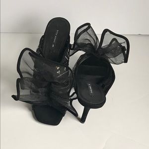 Zara Mule Sandal with Tulle Butterfly / Size 6.